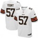Men Nike Cleveland Browns &57 Christian Yount Elite White NFL Jersey