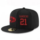 San Francisco 49ers Nouvelle ère Noir Deion Sanders 59FIFTY Chapeau