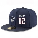 New England Patriots Nouvelle ère Bleu Tom Brady 59FIFTY Chapeau