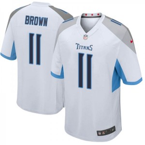 Hommes Nike Tennessee Titans A.J. Brown Maillot - Jeu Blanc