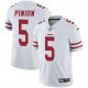 Maillot route Bradley Pinion blanc San Francisco 49ers pour hommes en nombre limité