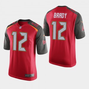 Tampa Bay Buccaneers hommes et 12 Tom Brady jeu Maillot - Rouge