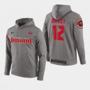 Tampa Bay Buccaneers hommes et 12 Tom Brady Nouvelle saison du joueur Sweat &agrave; capuche - Gris