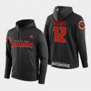 Tampa Bay Buccaneers hommes et 12 Tom Brady Nouvelle saison du joueur Sweat &agrave; capuche - Noir