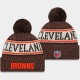 New Era Cleveland Browns Brown 2018 Sideline temps froid Sport Bonnet hommes