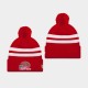 Hommes San Francisco 49ers 2019 NFC West Division Stripe Champions Pom Cuffed Bonnet - Scarlet