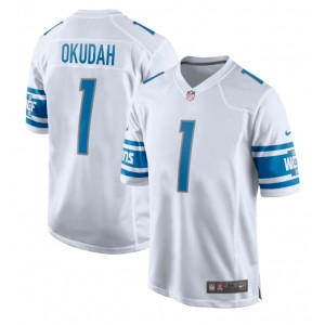 Jeff Okudah Detroit Lions Nike 2020 NFL Draft First Round Pick Jeu Maillot - Blanc