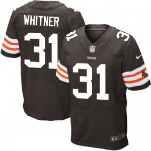 Hommes Nike Cleveland Browns # 31 Donte Whitner élite brun équipe NFL Maillot Magasin de couleur