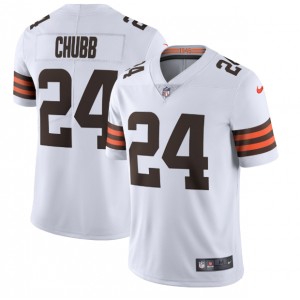 Nick Chubb Cleveland Browns Nike Vapor Limited Maillot - Blanc