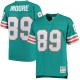 Nat Moore Miami Dolphins Mitchell & Ness Retired Joueur Héritage Réplique Maillot - Aqua