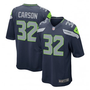 Chris Carson Seattle Seahawks Nike Jeu Joueur Maillot - Marine