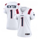 Cam Newton New England Patriots Nike Femmes Jeu Maillot - Blanc