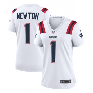 Cam Newton New England Patriots Nike Femmes Jeu Maillot - Blanc