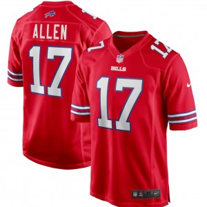 Josh Allen Buffalo Bills Nike Maillot de jeu alternatif - Rouge