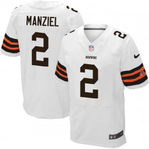 Hommes Nike Cleveland Browns # 2 Johnny Manziel Ãlite blanc NFL Maillot Magasin