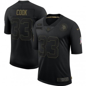 Maillot Dalvin Cook Minnesota Vikings Nike 2020 Salute To Service Limited - Noir