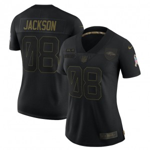 Lamar Jackson Baltimore Ravens Nike Femmes 2020 Salute To Service Limitée Maillot - Noir