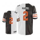 Men Nike Cleveland Browns &2 Johnny Manziel Elite Team/Road Two Tone NFL Jersey