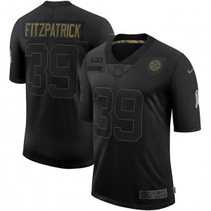 Minkah Fitzpatrick Pittsburgh Steelers Nike 2020 Salute To Service Limitée Maillot – Noir