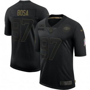 Nick Bosa San Francisco 49ers Nike 2020 Salute To Service Limitée Maillot – Noir