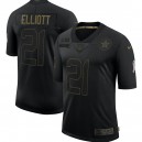 Ezekiel Elliott Dallas Cowboys Nike 2020 Salute To Service Limitée Maillot – Noir
