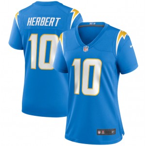 Justin Herbert Los Angeles Chargers Nike Maillot de jeu f&eacute;minin - Bleu poudre