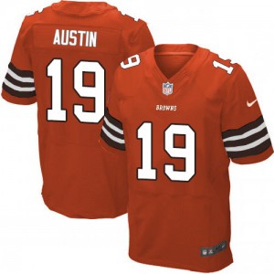 Hommes Nike Cleveland Browns # 19 Miles Austin Élite Orange alternent NFL Maillot Magasin
