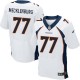 Men Nike Denver Broncos &77 Karl Mecklenburg Elite White NFL Jersey