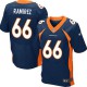 Hommes Nike Denver Broncos # 66 Manny Ramirez Élite Navy bleu alternent NFL Maillot Magasin