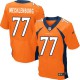 Men Nike Denver Broncos &77 Karl Mecklenburg Elite Orange Team Color NFL Jersey