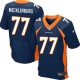 Men Nike Denver Broncos &77 Karl Mecklenburg Elite Navy Blue Alternate NFL Jersey