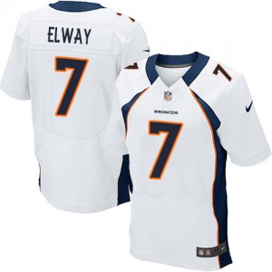 Hommes Nike Denver Broncos # 7 John Elway Élite blanc NFL Maillot Magasin