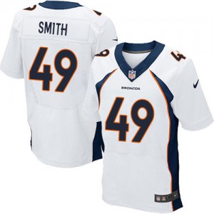Hommes Nike Denver Broncos # 49 Dennis Smith Élite blanc NFL Maillot Magasin