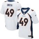 Men Nike Denver Broncos &49 Dennis Smith Elite White NFL Jersey