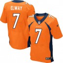 Men Nike Denver Broncos &7 John Elway Elite Orange Team Color NFL Jersey