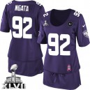 Women Nike Baltimore Ravens &92 Haloti Ngata Elite Purple Breast Cancer Awareness Super Bowl XLVII NFL Jersey