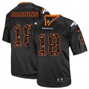 Men Nike Denver Broncos &18 Peyton Manning Elite New Lights Out Black NFL Jersey