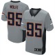 Men Nike Denver Broncos &95 Derek Wolfe Elite Grey Shadow NFL Jersey