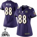 Women Nike Baltimore Ravens &88 Dennis Pitta Elite Purple Team Color Super Bowl XLVII NFL Jersey