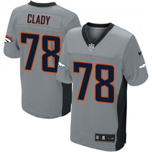 Hommes Nike Denver Broncos # 78 Ryan Clady Élite gris ombre NFL Maillot Magasin