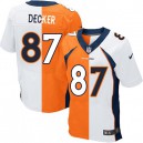 Men Nike Denver Broncos &87 Eric Decker Elite Team/Road Two Tone NFL Jersey