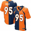 Men Nike Denver Broncos &95 Derek Wolfe Elite Team/Alternate Two Tone NFL Jersey
