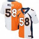 Men Nike Denver Broncos &58 Von Miller Elite Team/Road Two Tone NFL Jersey