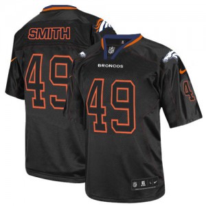 Hommes Nike Denver Broncos # 49 Dennis Smith élite Lights Out noir NFL Maillot Magasin
