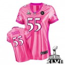 Women Nike Baltimore Ravens &55 Terrell Suggs Elite Pink New Women Be Luv'd Super Bowl XLVII NFL Jersey