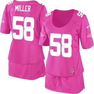 Femmes Nike Denver Broncos # 58 Von Miller Élite Rose Breast Cancer Awareness NFL Maillot Magasin