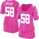 Women Nike Denver Broncos &58 Von Miller Elite Pink Breast Cancer Awareness NFL Jersey