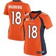 Women Nike Denver Broncos &18 Peyton Manning Elite Orange Team Color C Patch NFL Jersey