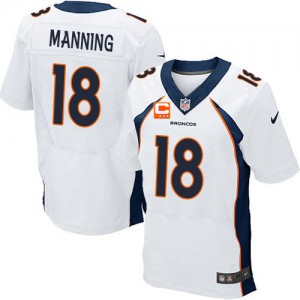 Hommes Nike Denver Broncos # 18 Peyton Manning élite blanc C Patch NFL Maillot Magasin Hommes Nike Denver Broncos # 18 Peyton Manning élite blanc C Patch NFL Maillot Magasin