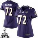 Women Nike Baltimore Ravens &72 Kelechi Osemele Elite Purple Team Color Super Bowl XLVII NFL Jersey